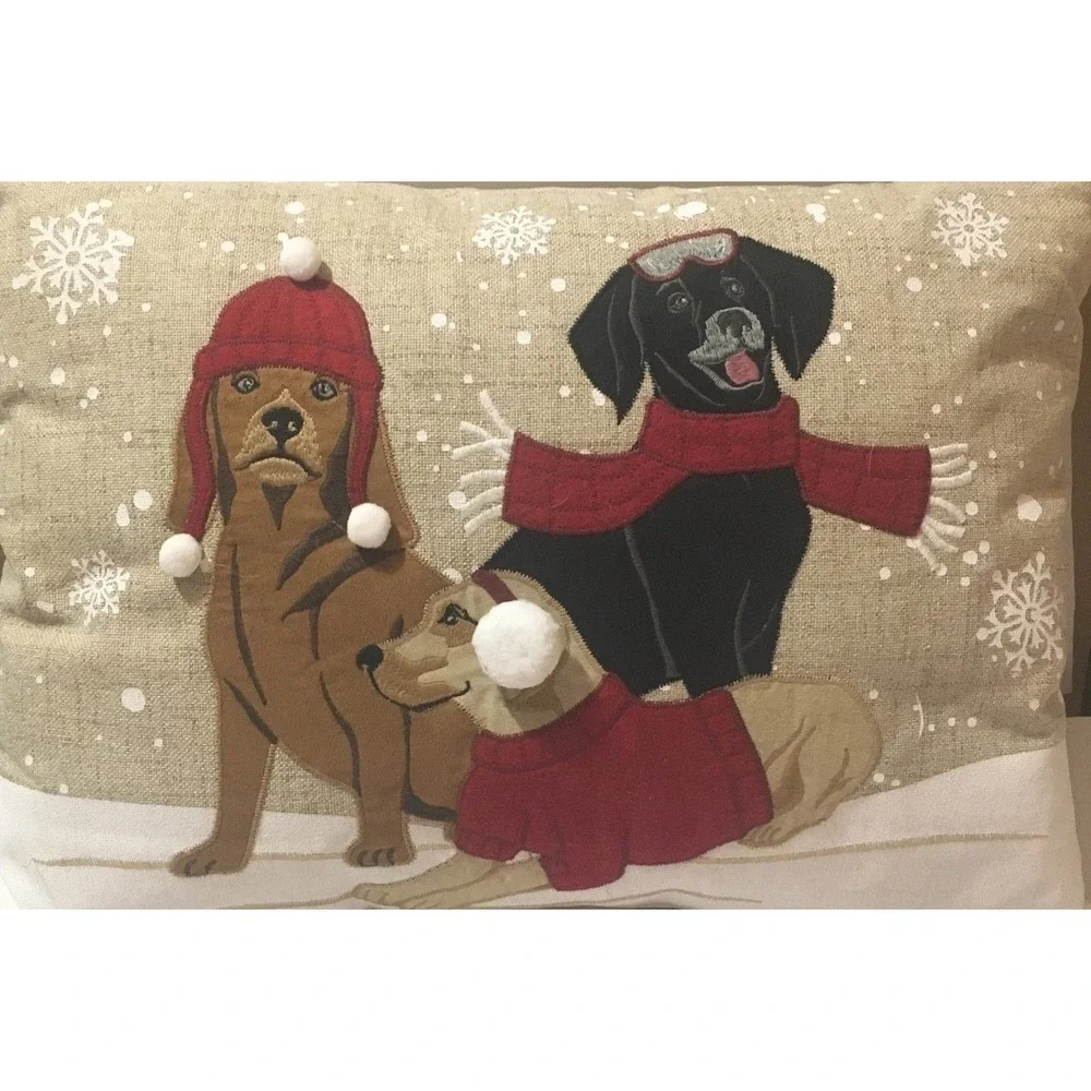 Vintage Golden Retriever Yellow Black Labrador Retriever Throw Pillow Stein Mart
